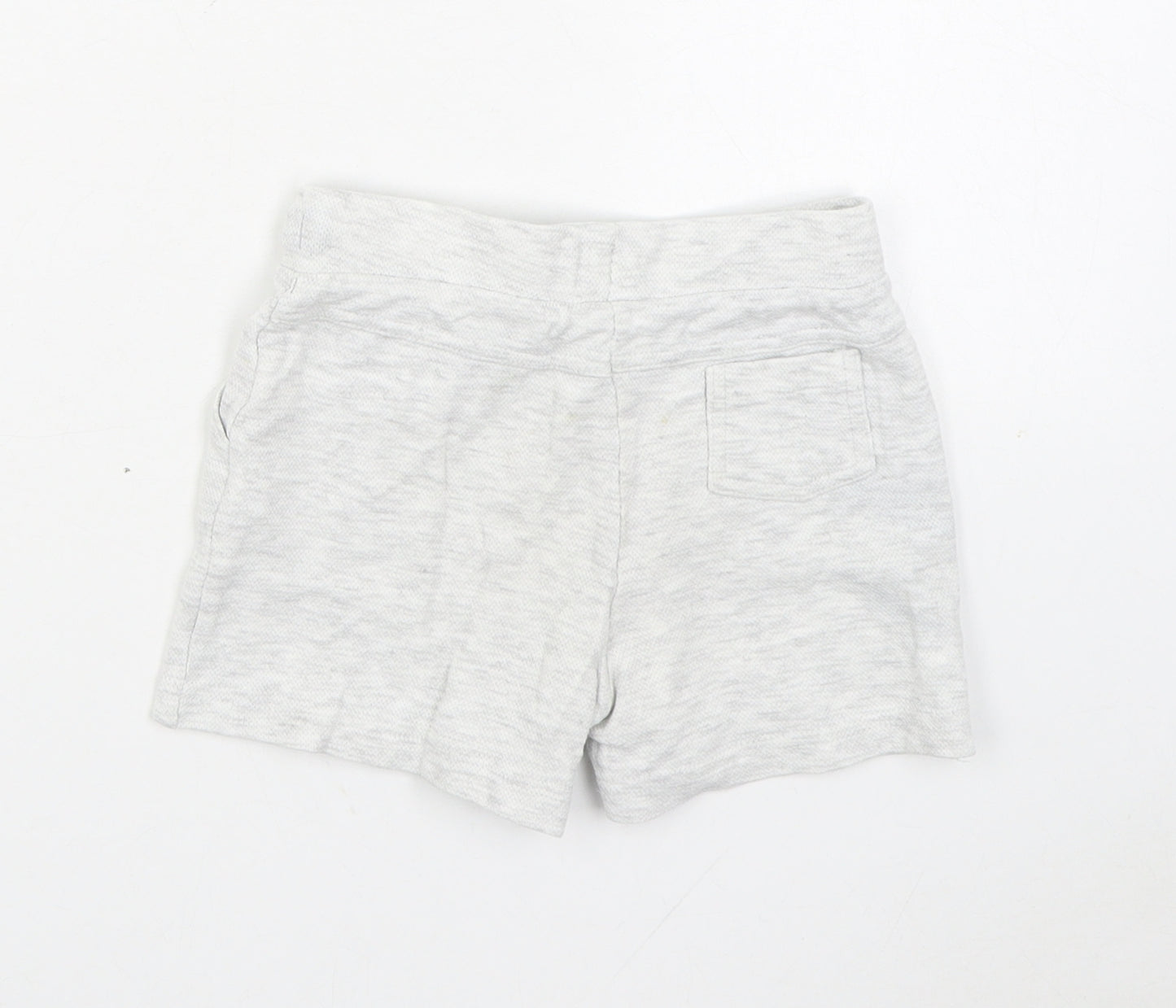 F&F Boys Grey Cotton Cropped Trousers Size 12-18 Months Tie