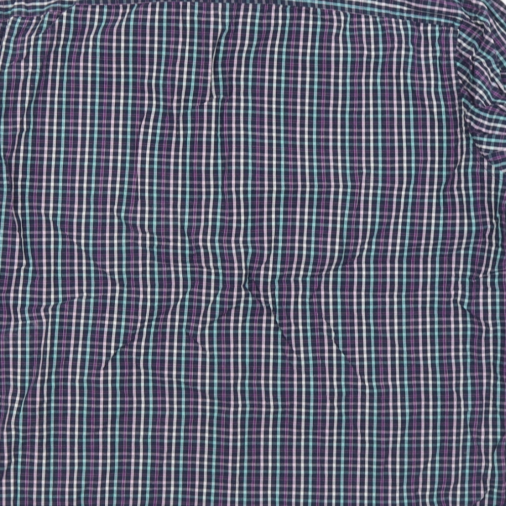 F&F Mens Multicoloured Striped Cotton Button-Up Size XL Collared Button