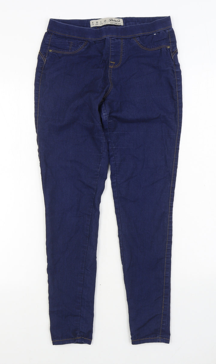Denim & Co. Womens Blue Cotton Jegging Jeans Size 8 L28 in Regular