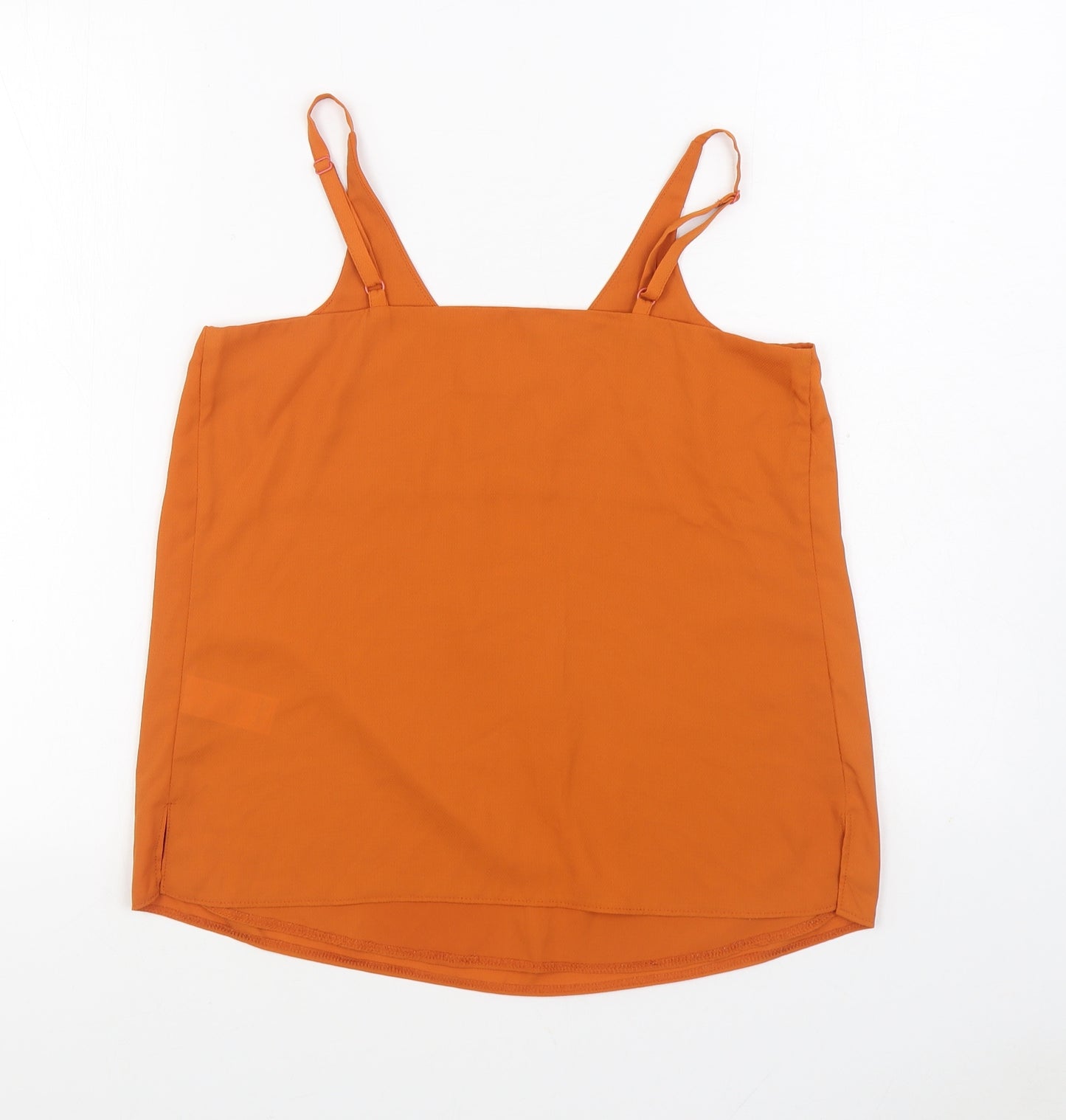 F&F Womens Orange Polyester Camisole Blouse Size 6 V-Neck