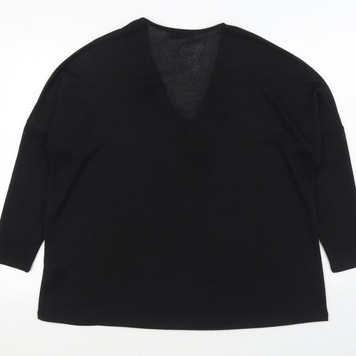 Gallery Womens Black Polyester Basic Blouse Size M Scoop Neck