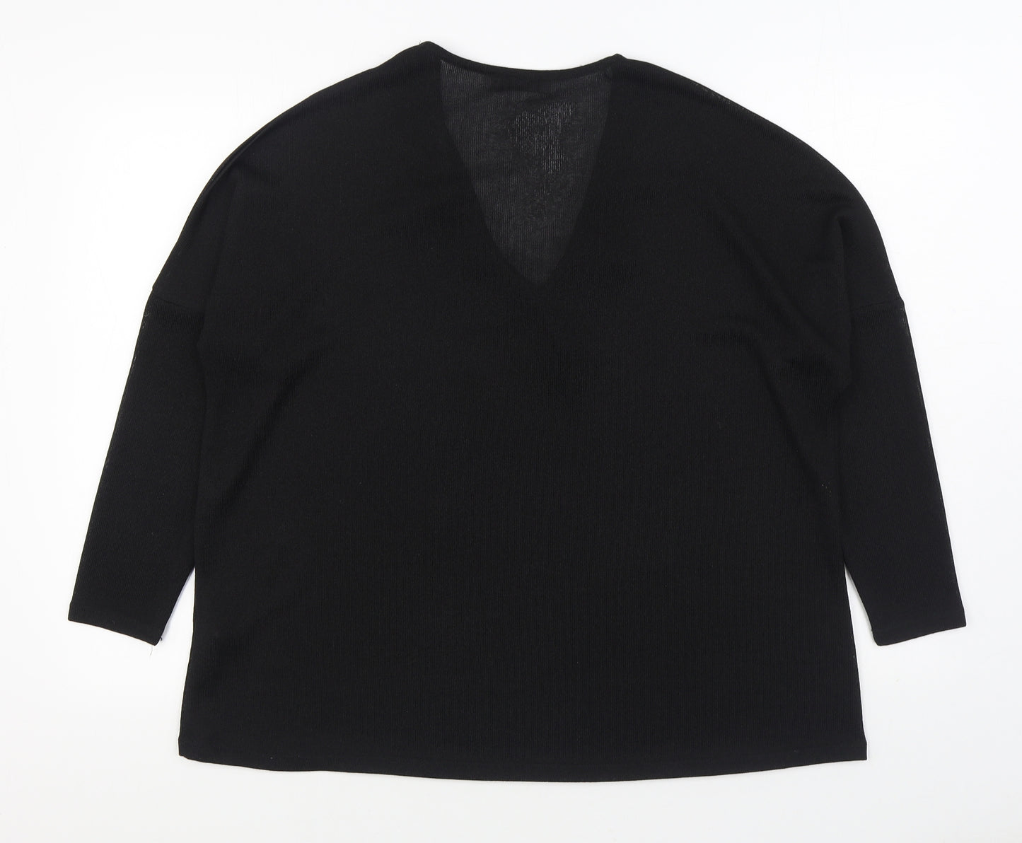 Gallery Womens Black Polyester Basic Blouse Size M Scoop Neck