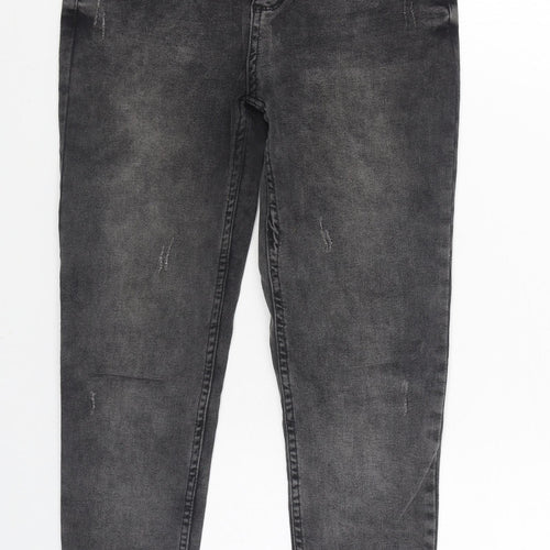 Jenerique Womens Black Cotton Skinny Jeans Size 10 L28 in Regular Zip