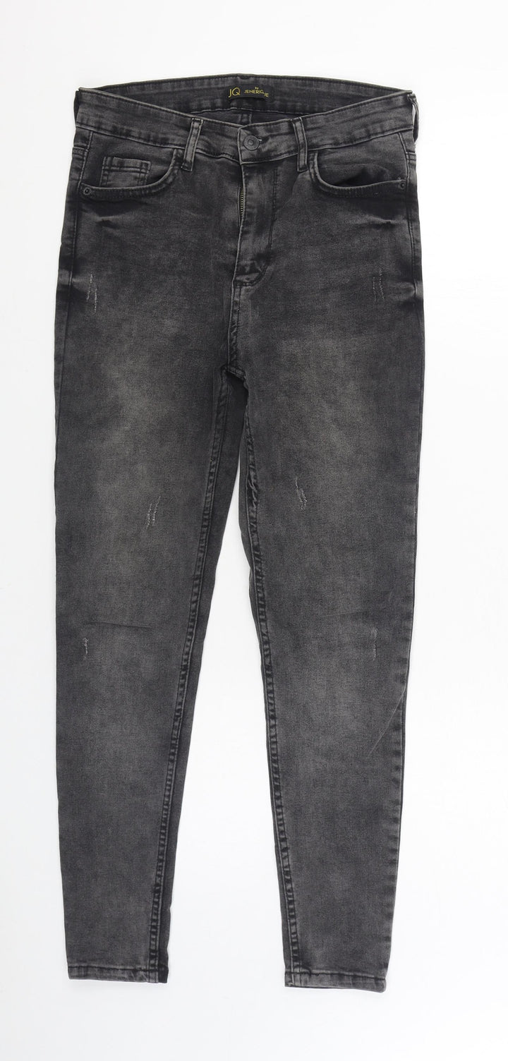 Jenerique Womens Black Cotton Skinny Jeans Size 10 L28 in Regular Zip