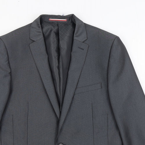 Ventuno 21 Mens Grey Polyester Jacket Suit Jacket Size 38