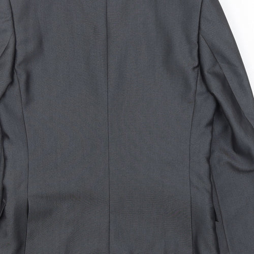 Ventuno 21 Mens Grey Polyester Jacket Suit Jacket Size 38