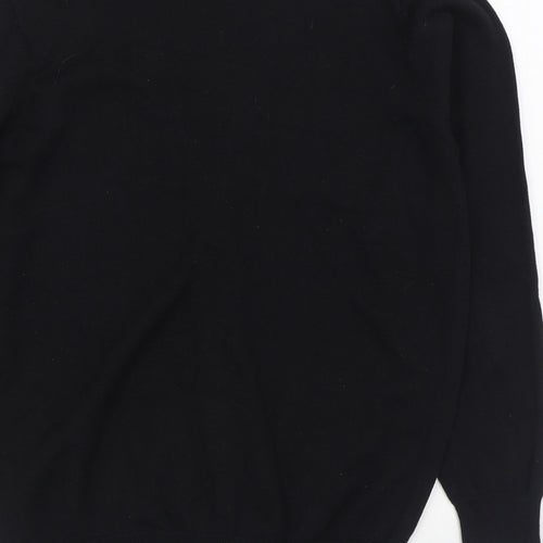 Matalan Mens Black V-Neck Cotton Cardigan Jumper Size M