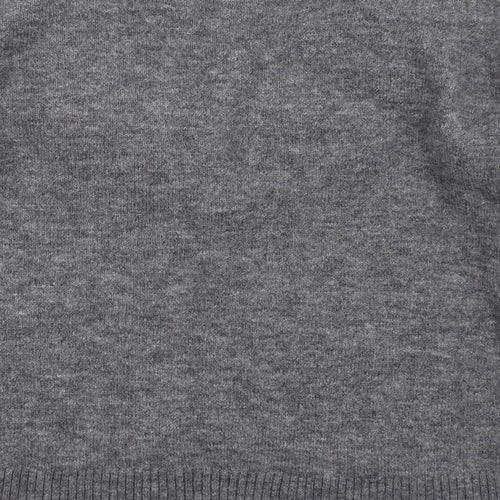 River Island Womens Grey V-Neck Viscose Pullover Jumper Size S