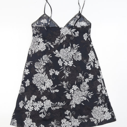 Marks and Spencer Womens Black Floral Polyester Cami Dress Size 10