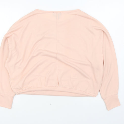 New Look Womens Pink Boat Neck Polyester Pullover Jumper Size S