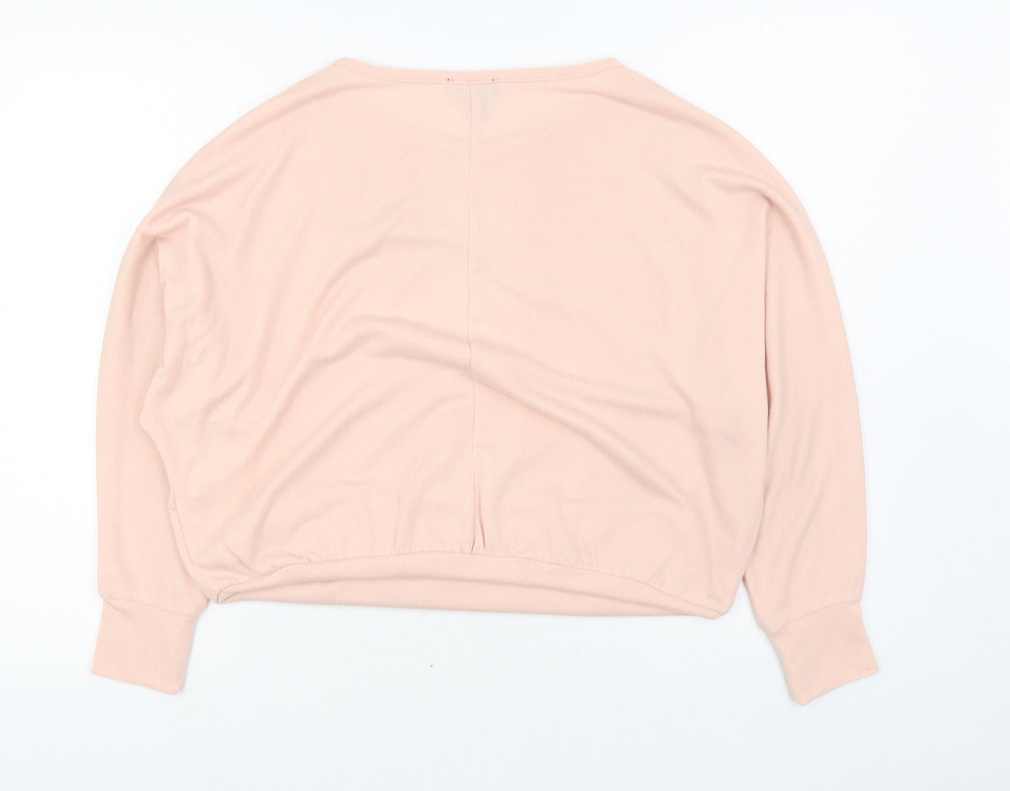 New Look Womens Pink Boat Neck Polyester Pullover Jumper Size S