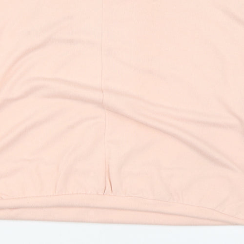 New Look Womens Pink Boat Neck Polyester Pullover Jumper Size S