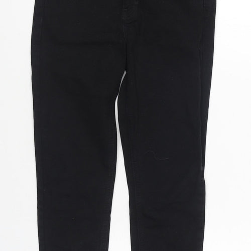 Topshop Mens Black Cotton Skinny Jeans Size 28 in L30 in Regular Zip