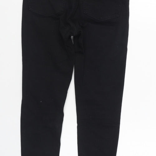 Topshop Mens Black Cotton Skinny Jeans Size 28 in L30 in Regular Zip