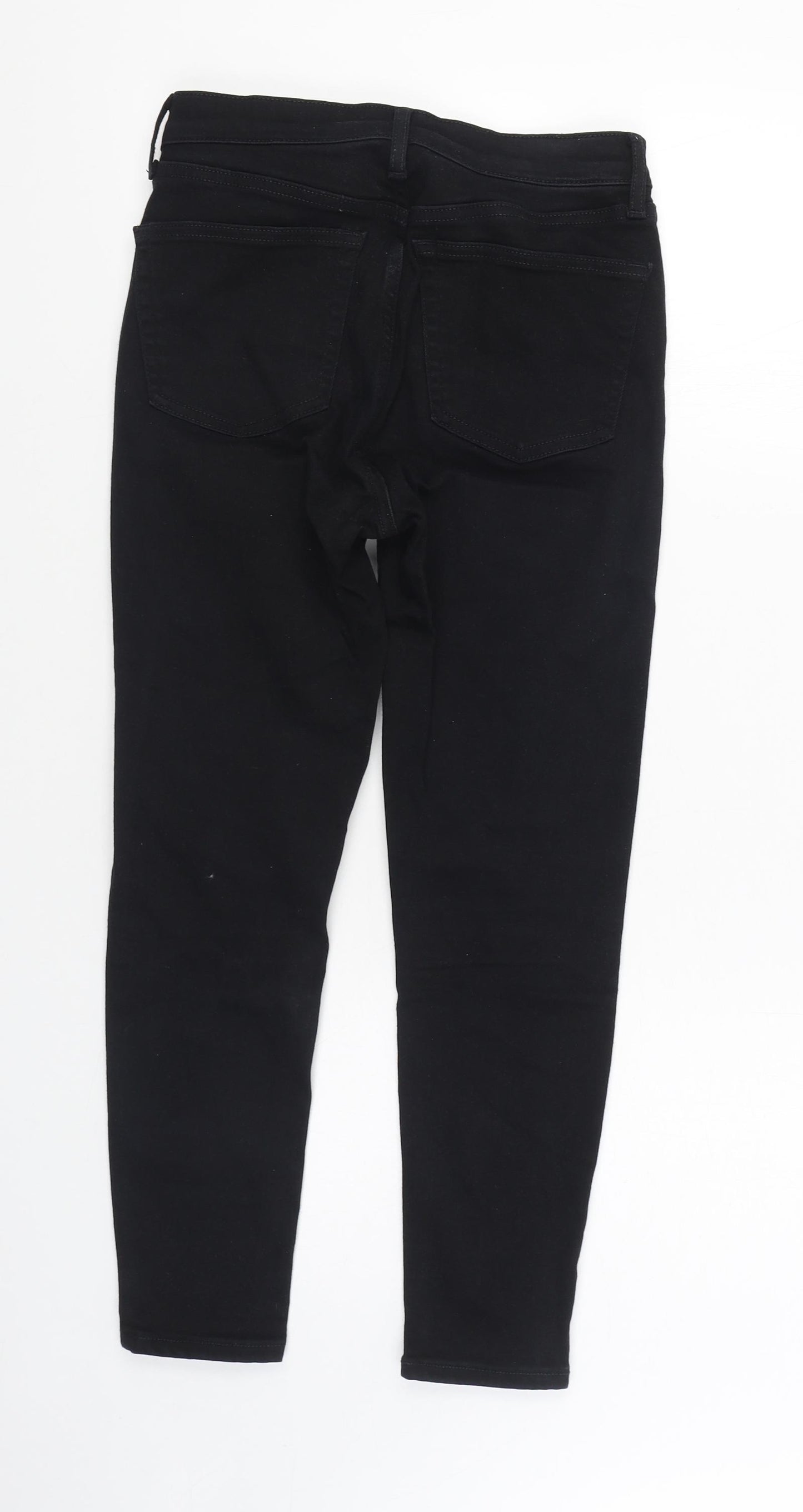 Topshop Mens Black Cotton Skinny Jeans Size 28 in L30 in Regular Zip
