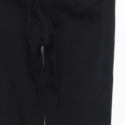 Topshop Mens Black Cotton Skinny Jeans Size 28 in L30 in Regular Zip