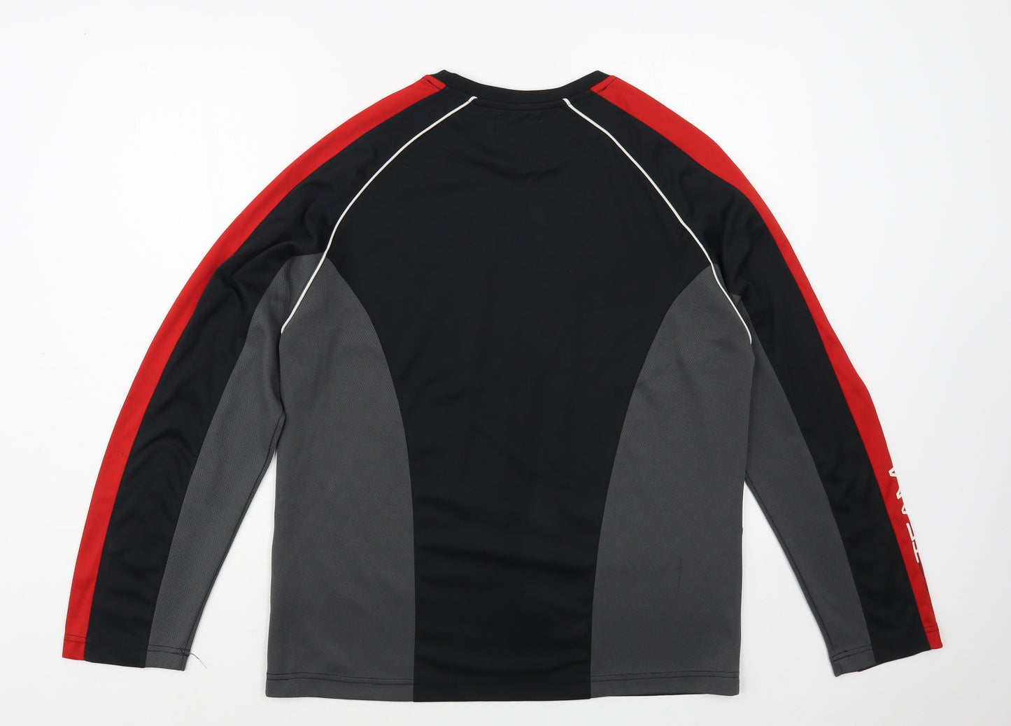 USS Precision Team Mens Black Colourblock Polyester Pullover T-Shirt Size M Crew Neck Pullover