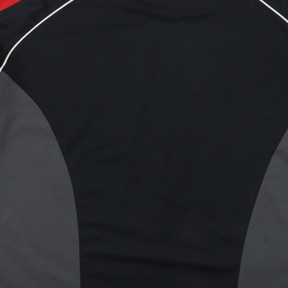 USS Precision Team Mens Black Colourblock Polyester Pullover T-Shirt Size M Crew Neck Pullover