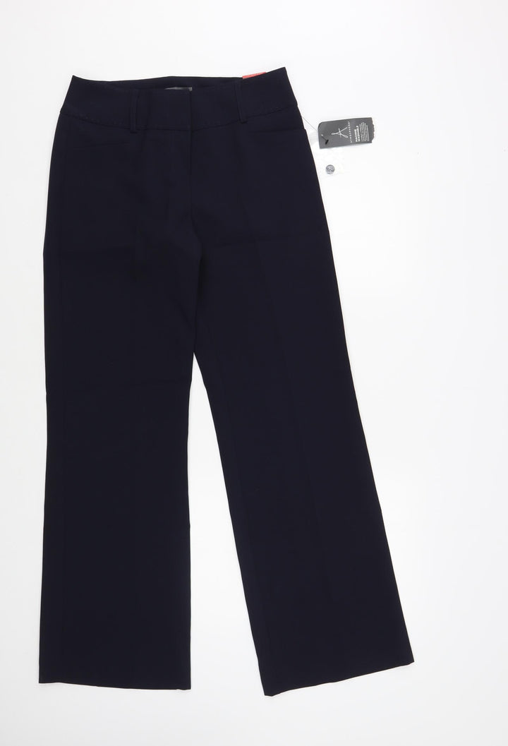 Atmosphere Womens Blue Polyester Dress Pants Trousers Size 8 L31 in Regular Hook & Eye