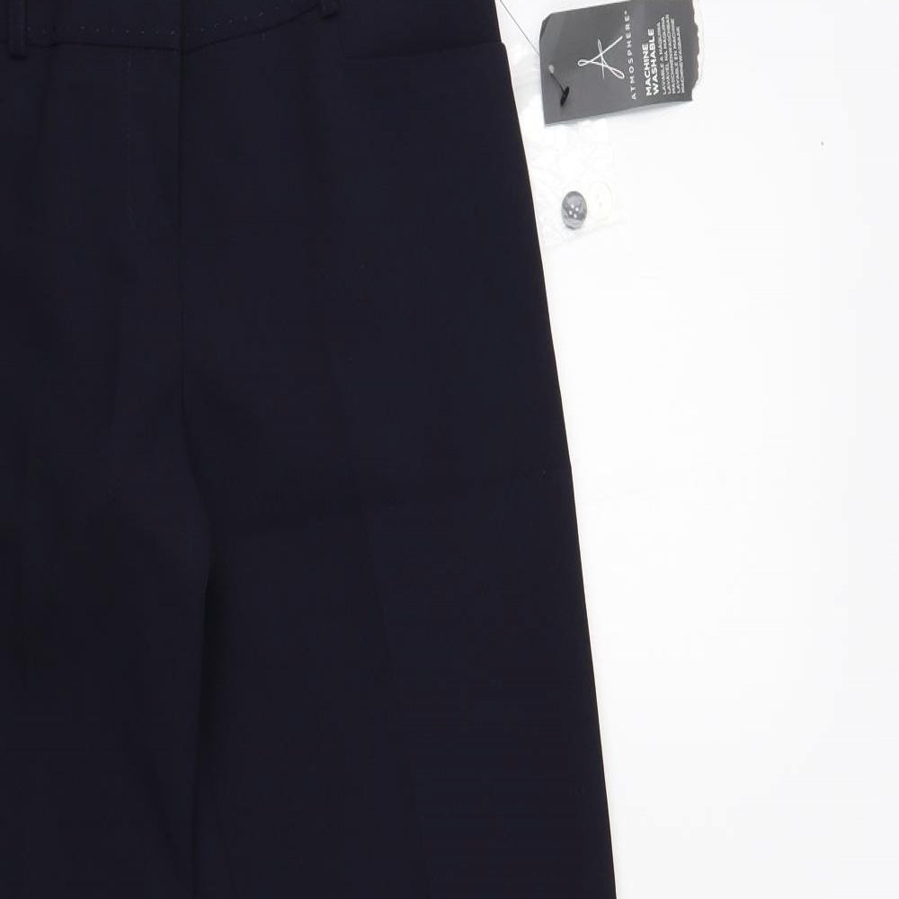 Atmosphere Womens Blue Polyester Dress Pants Trousers Size 8 L31 in Regular Hook & Eye