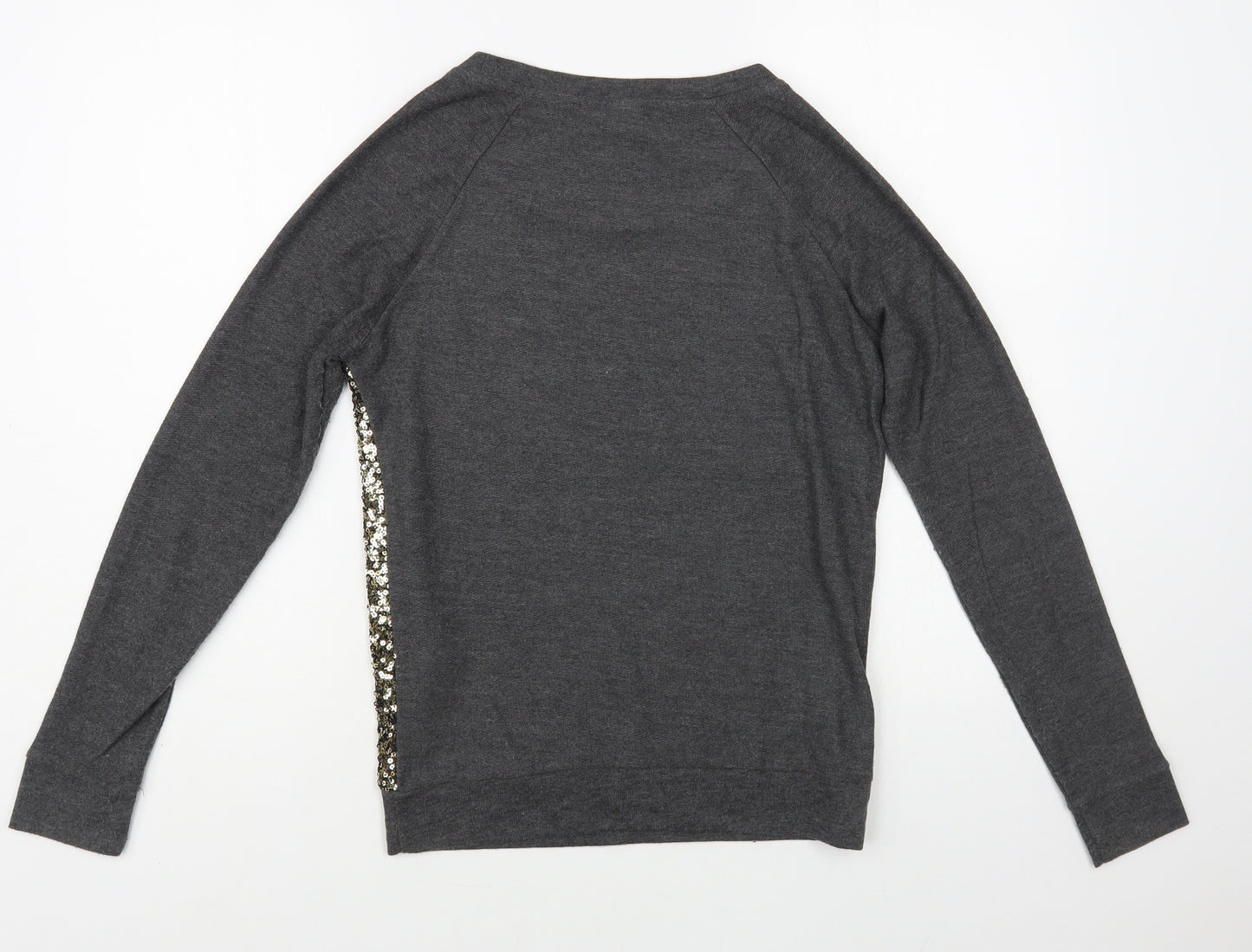 Only Womens Grey Scoop Neck Polyester Pullover Jumper Size XS