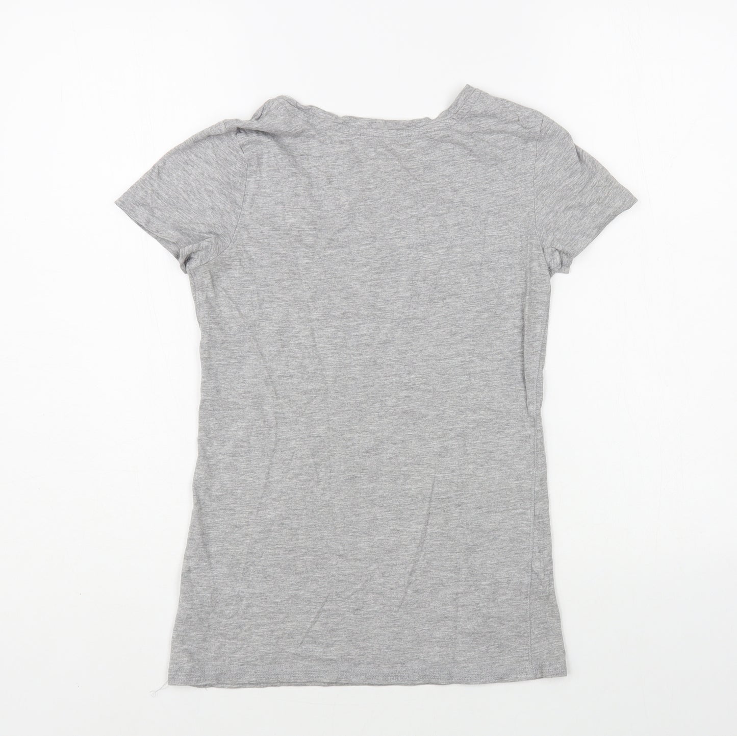 Dunnes Stores Womens Grey Cotton Basic T-Shirt Size 8 Boat Neck - Berlin