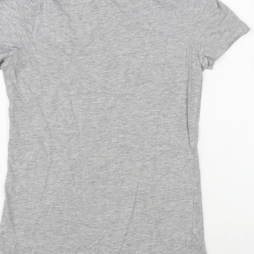 Dunnes Stores Womens Grey Cotton Basic T-Shirt Size 8 Boat Neck - Berlin