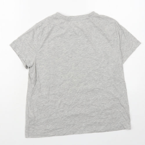 Bik Bok Womens Grey Cotton Basic T-Shirt Size M Crew Neck - Girls