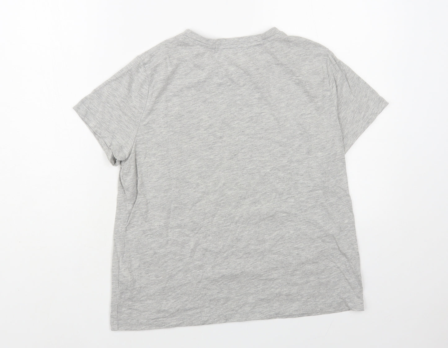 Bik Bok Womens Grey Cotton Basic T-Shirt Size M Crew Neck - Girls