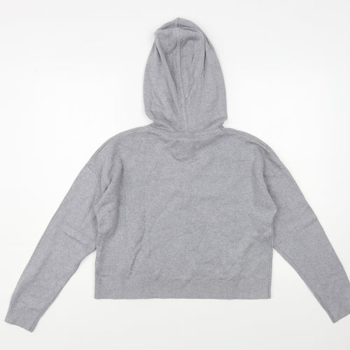 Jack Wills Womens Grey Viscose Pullover Hoodie Size 8 Pullover