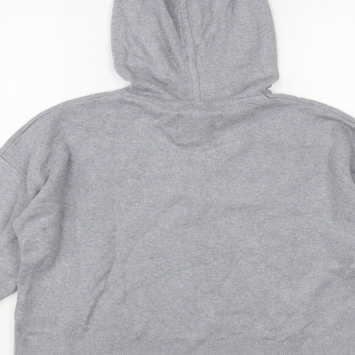 Jack Wills Womens Grey Viscose Pullover Hoodie Size 8 Pullover