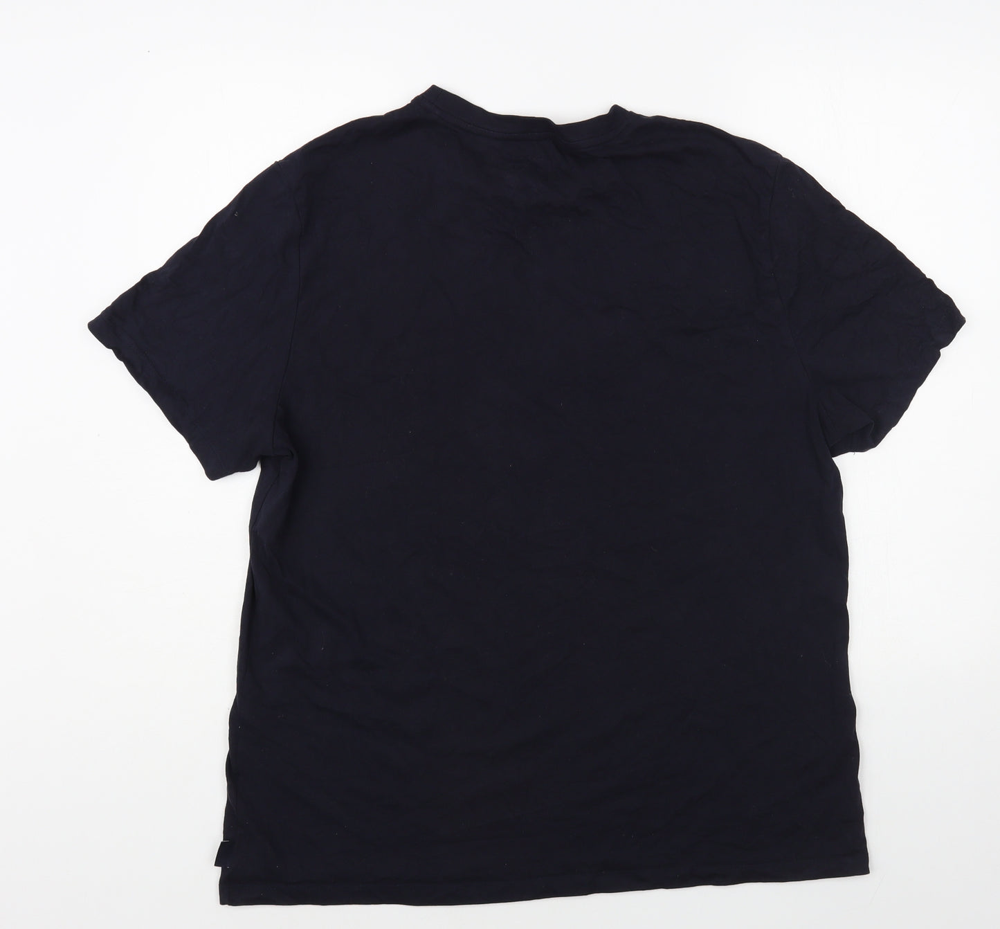 Chelsea Peers Mens Blue Cotton T-Shirt Size L Crew Neck - Christmas T-Shirt