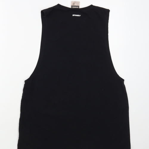 Doyoueven Mens Black Cotton T-Shirt Size L Crew Neck