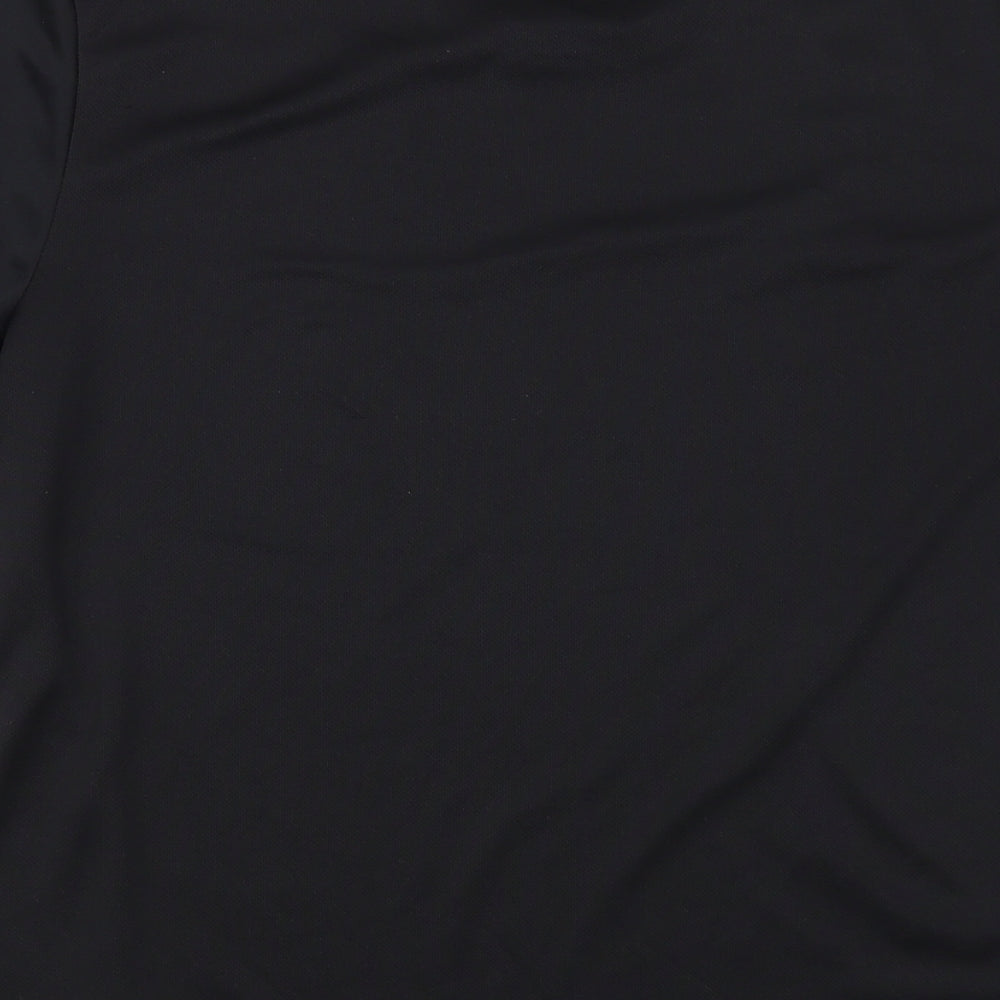 adidas Mens Black Polyester T-Shirt Size M Crew Neck