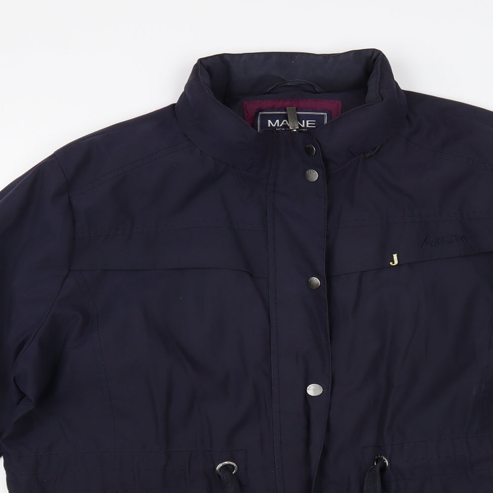 Maine New England Womens Blue Windbreaker Jacket Size 20 Zip