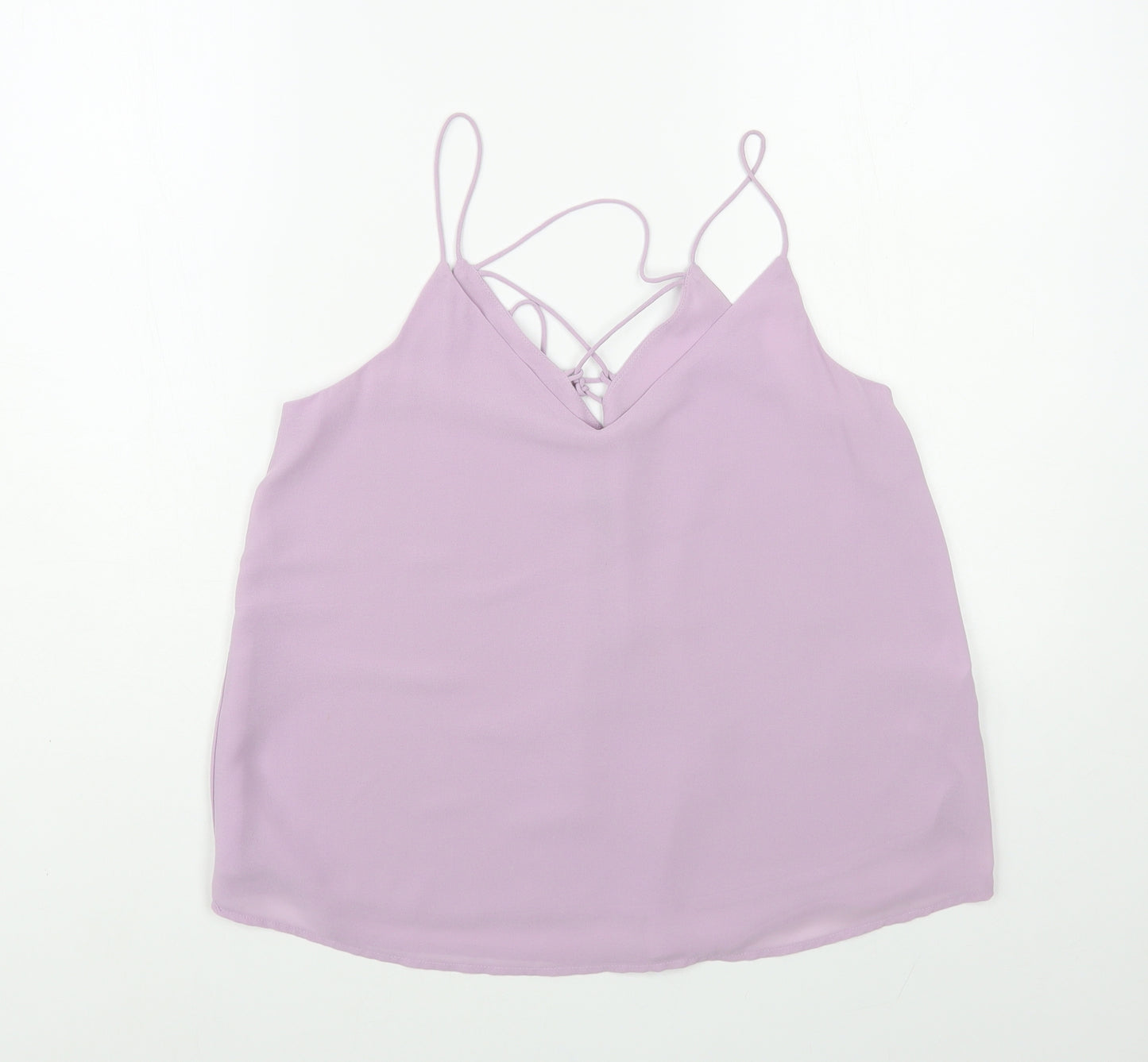 New Look Womens Purple Polyester Camisole Blouse Size 10 V-Neck