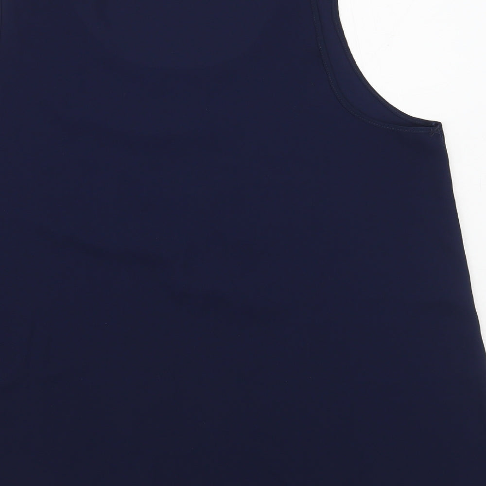 Atmosphere Womens Blue Polyester Basic Blouse Size 16 Boat Neck