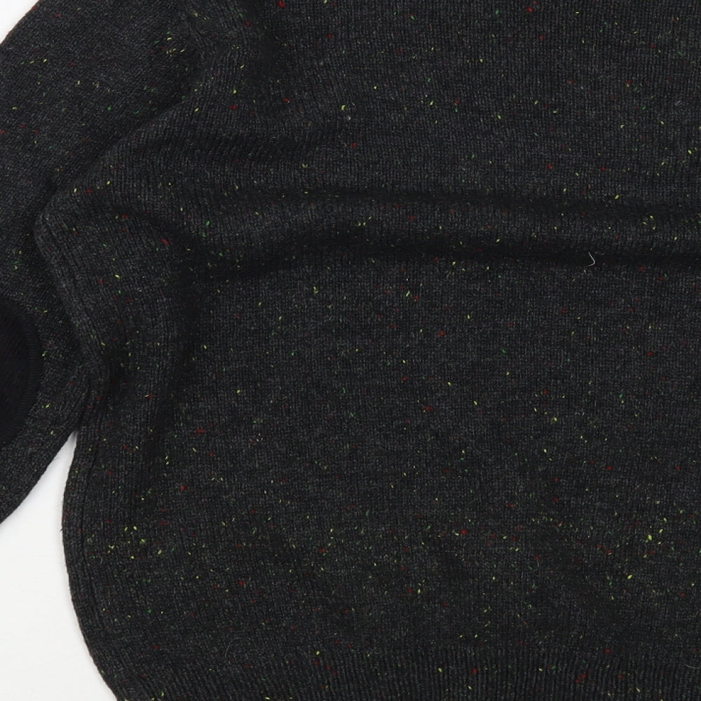 Cedar Wood State Mens Grey Crew Neck Acrylic Pullover Jumper Size M