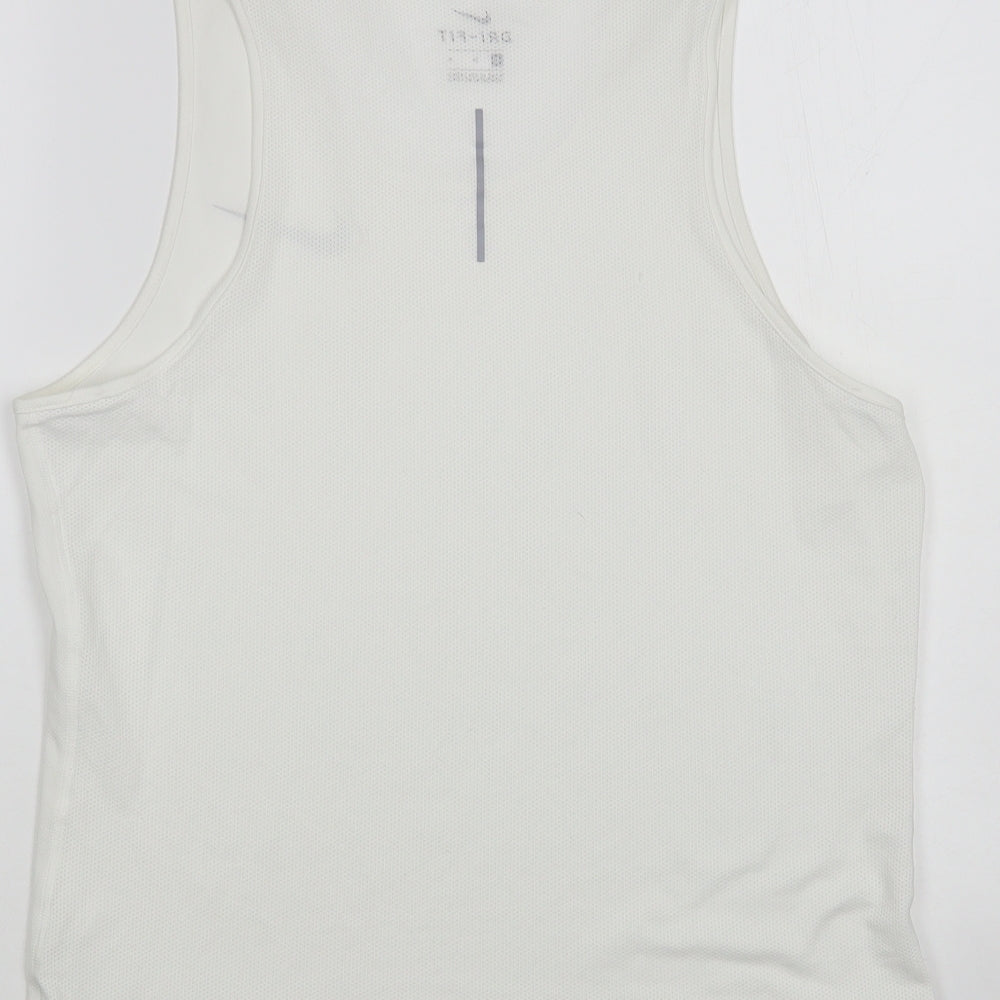 Nike Mens White Polyester Basic Tank Size M Scoop Neck Pullover