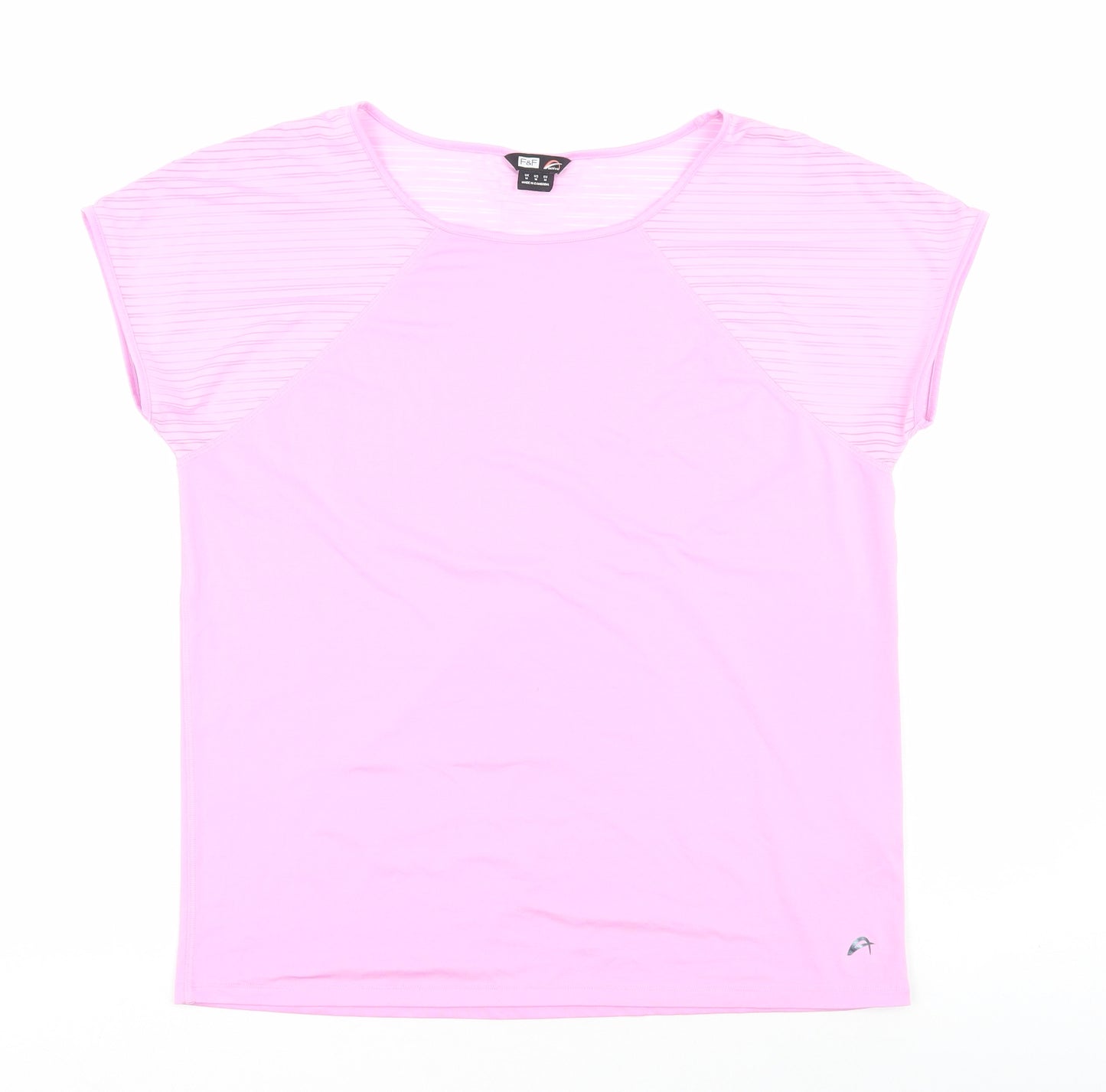 F&F Womens Pink Polyester Size M Round Neck