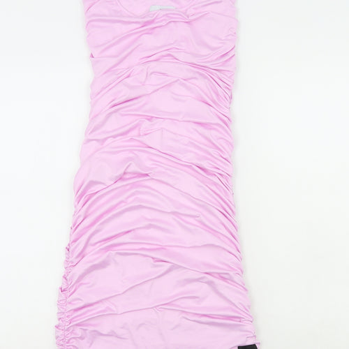 Sixth June Womens Pink Polyester Bodycon Size S Round Neck