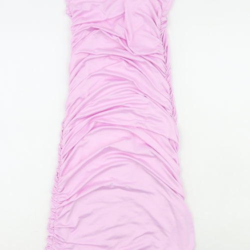 Sixth June Womens Pink Polyester Bodycon Size S Round Neck