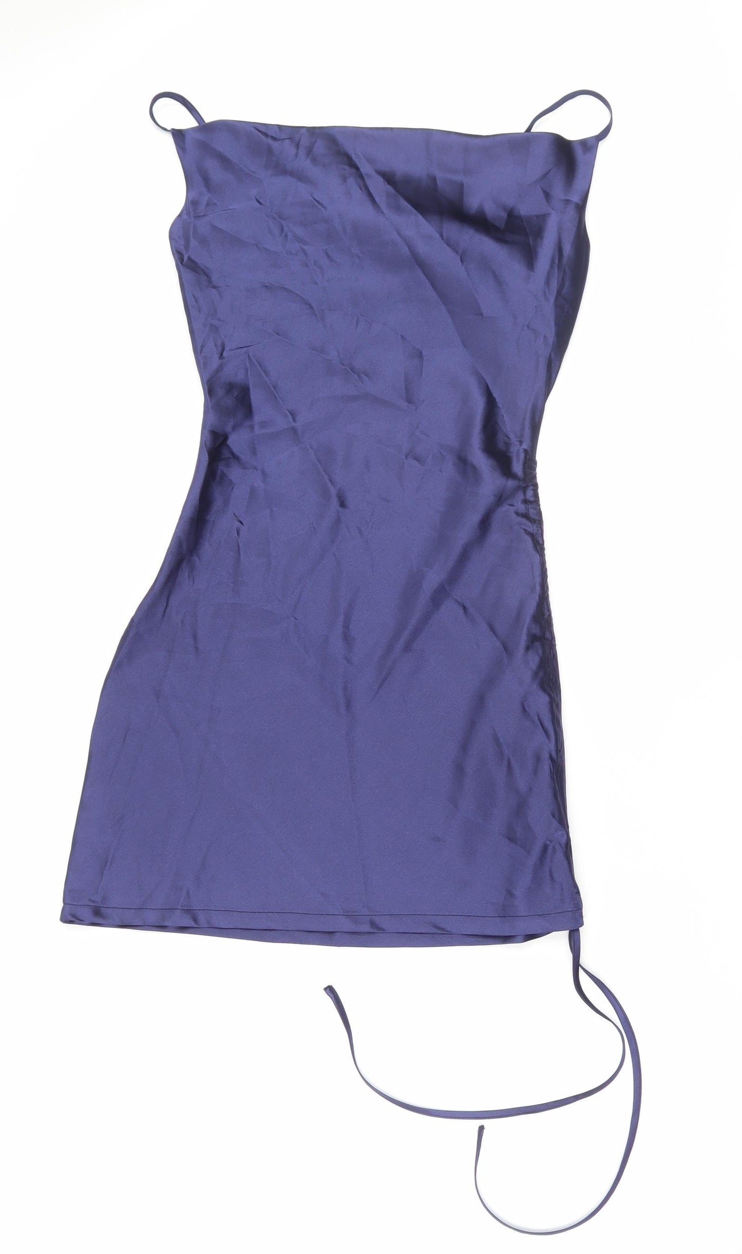 SheIn Womens Blue Polyester Bodycon Size S Scoop Neck