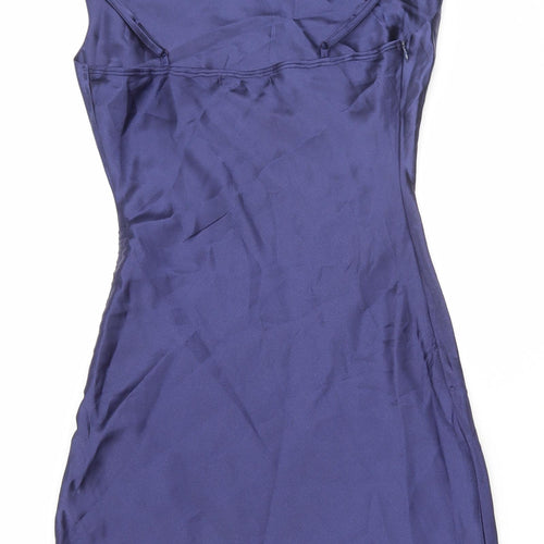 SheIn Womens Blue Polyester Bodycon Size S Scoop Neck