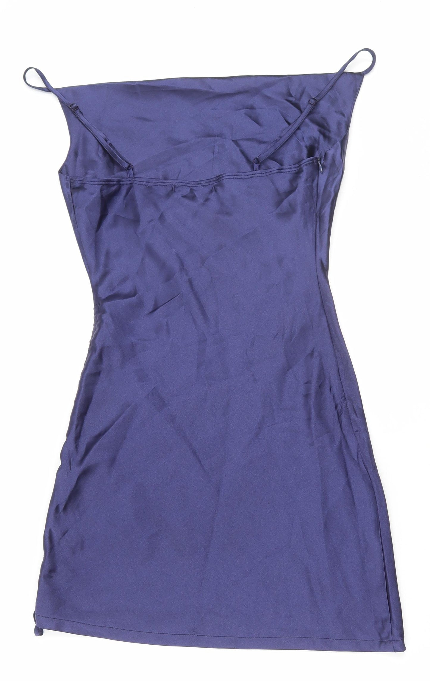 SheIn Womens Blue Polyester Bodycon Size S Scoop Neck