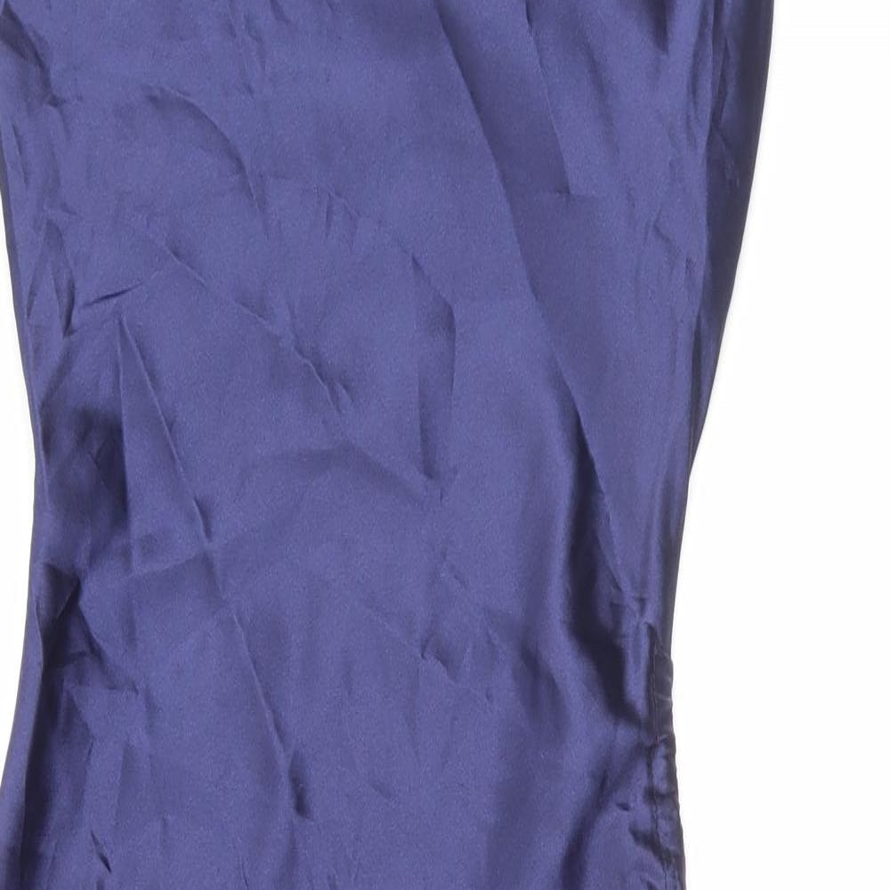 SheIn Womens Blue Polyester Bodycon Size S Scoop Neck