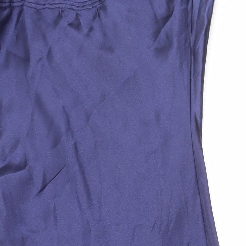 SheIn Womens Blue Polyester Bodycon Size S Scoop Neck