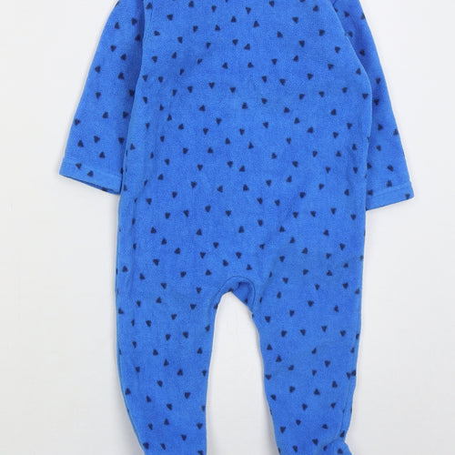Dunnes Boys Blue Geometric Polyester Cami One Piece Size 9-12 Months Zip - Sleepy-Saurus