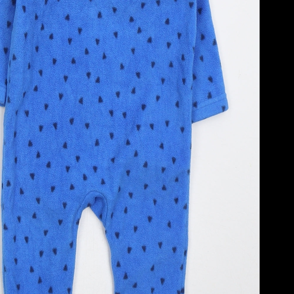 Dunnes Boys Blue Geometric Polyester Cami One Piece Size 9-12 Months Zip - Sleepy-Saurus