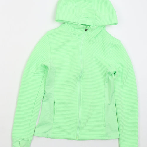 Dunnes Girls Green Polyester Full Zip Hoodie Size 9-10 Years Zip